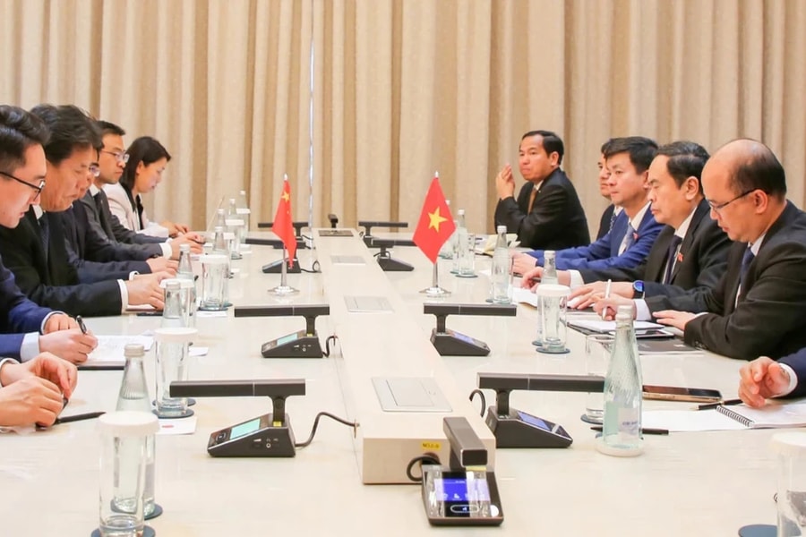 Chủ tịch Quốc hội Trần Thanh Mẫn tiếp Phó Ủy viên trưởng Ủy ban Thường vụ Đại biểu Nhân dân toàn quốc Trung Quốc