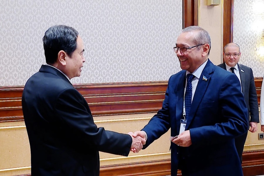 Chủ tịch Quốc hội Trần Thanh Mẫn tiếp Chủ tịch Đảng Dân chủ Nhân dân Uzbekistan