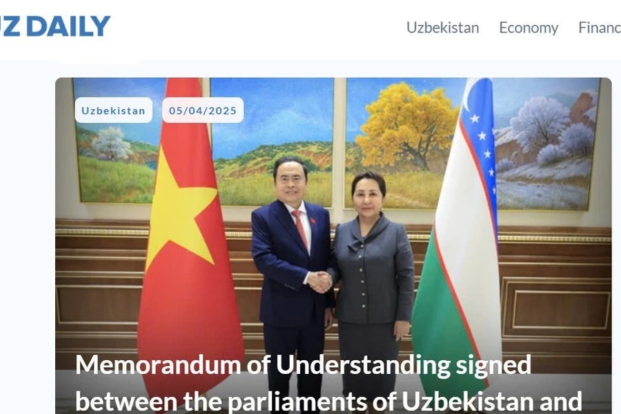 Báo chí Uzbekistan đưa tin đậm nét chuyến thăm chính thức và tham dự Đại hội đồng IPU-150 của Chủ tịch Quốc hội