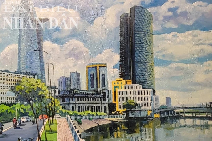 Tái hiện hình ảnh TP. Hồ Chí Minh 50 năm thống nhất, xây dựng và phát triển qua tranh