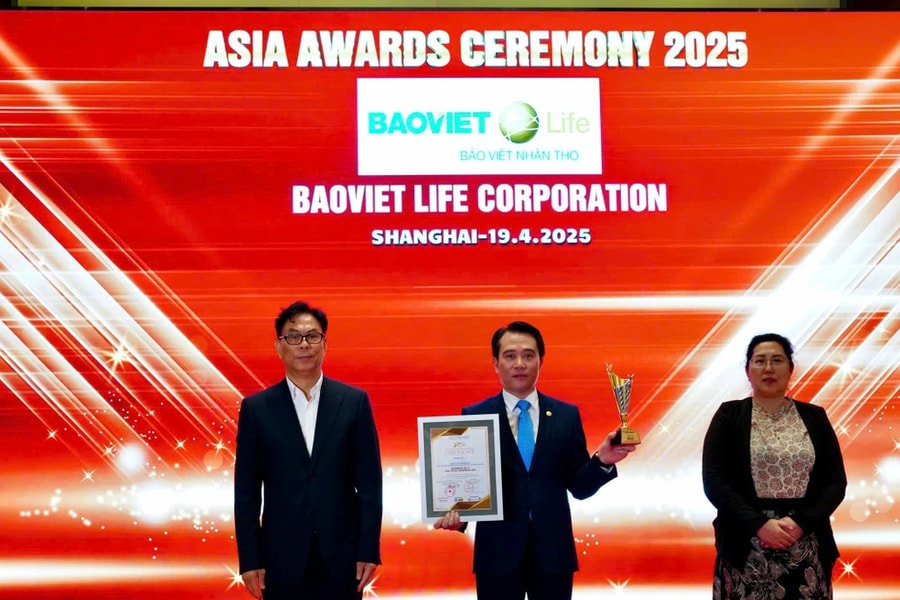 Bảo Việt Nhân thọ được vinh danh Top 10 Doanh nghiệp tiêu biểu Châu Á 2025 tại Thượng Hải (Trung Quốc)