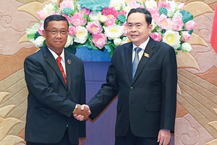 Chủ tịch Quốc hội Trần Thanh Mẫn tiếp Phó Chủ tịch Quốc hội Lào