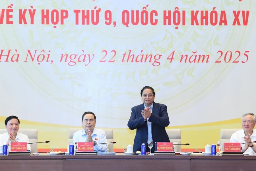 Hội nghị Ban Thường vụ Đảng ủy Quốc hội với Ban Thường vụ Đảng ủy Chính phủ về Kỳ họp thứ Chín, Quốc hội Khóa XV