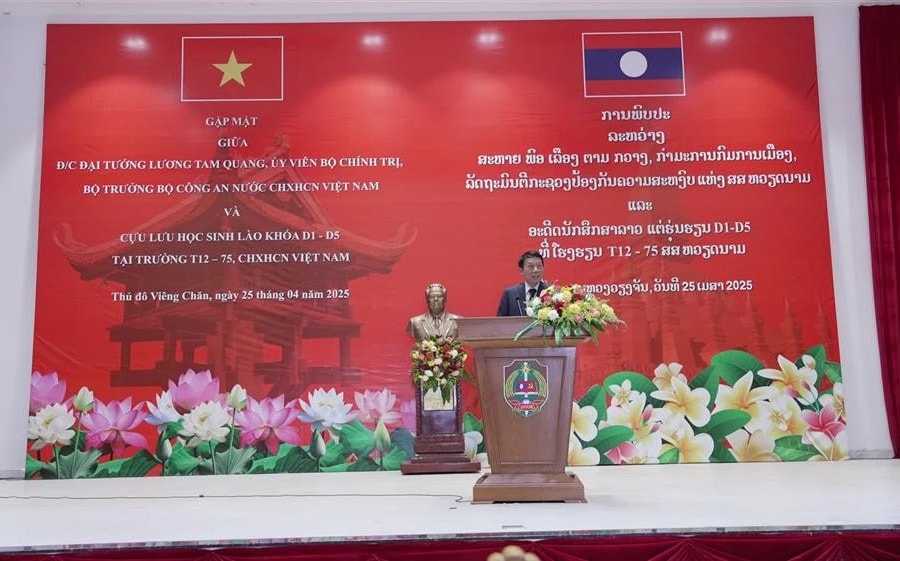 Bộ trưởng Công an Lương Tam Quang dự gặp mặt cựu học viên Trường T12/75