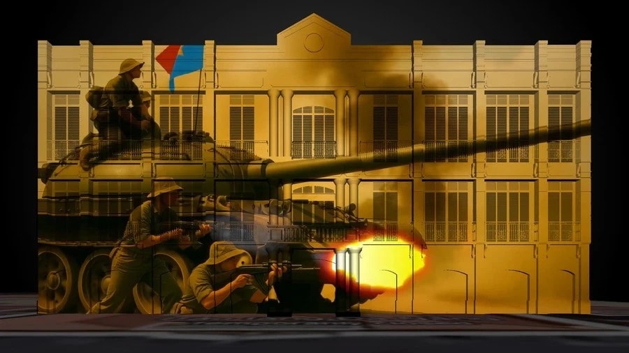 Chiếu phim 3D Mapping "Câu chuyện Đà Nẵng" tại mặt tiền Bảo tàng Đà Nẵng