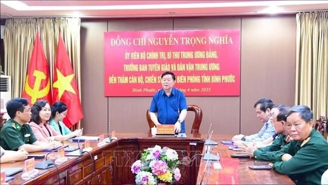 Trưởng Ban Tuyên giáo và Dân vận Trung ương Nguyễn Trọng Nghĩa thăm, làm việc tại Bình Phước