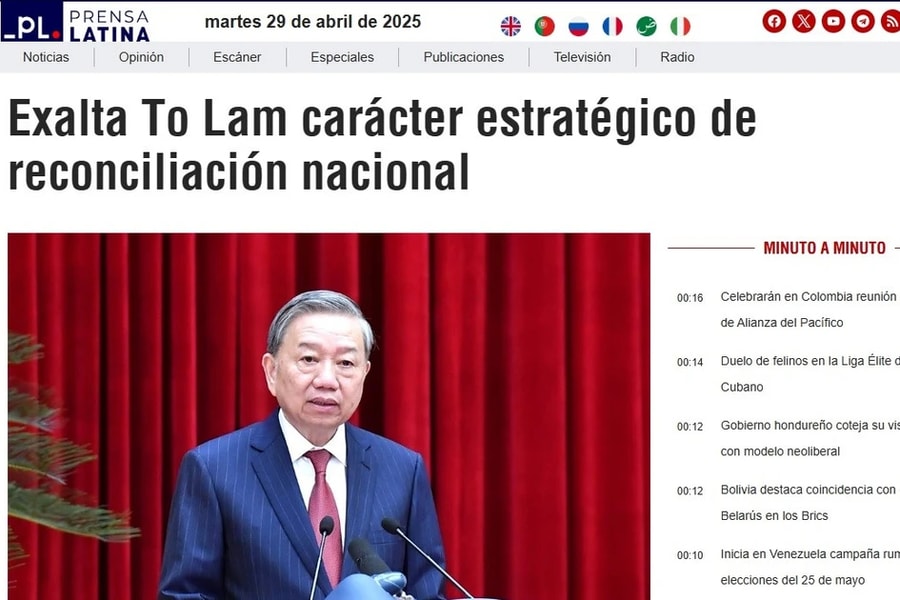 Prensa Latina ca ngợi thông điệp “Dân tộc Việt Nam là một” của Tổng Bí thư Tô Lâm 