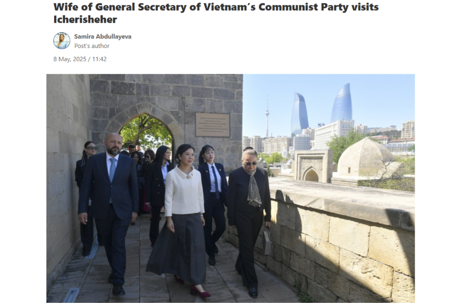 Phu nhân Tổng Bí thư Tô Lâm thăm thành cổ Baku: Thấu hiểu lịch sử, văn hóa để viết tiếp tương lai