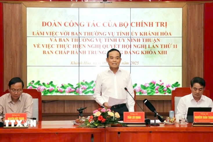 Đoàn công tác của Bộ Chính trị làm việc với Ban Thường vụ Tỉnh ủy Khánh Hòa và Ninh Thuận