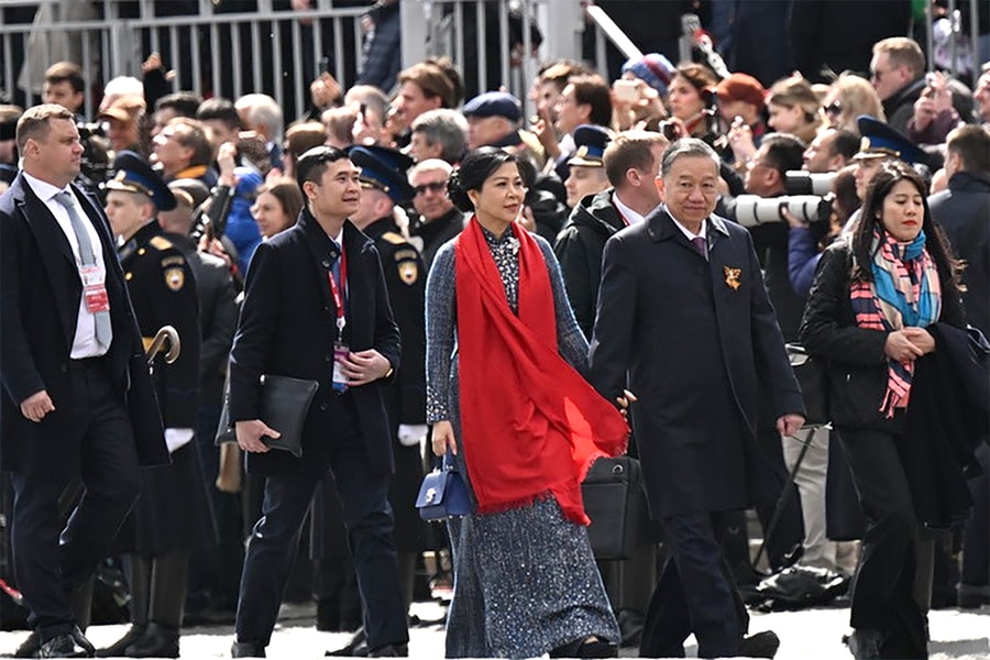 Hình ảnh Tổng Bí thư Tô Lâm dự Lễ duyệt binh kỷ niệm 80 năm Ngày Chiến thắng trong Chiến tranh Vệ quốc vĩ đại