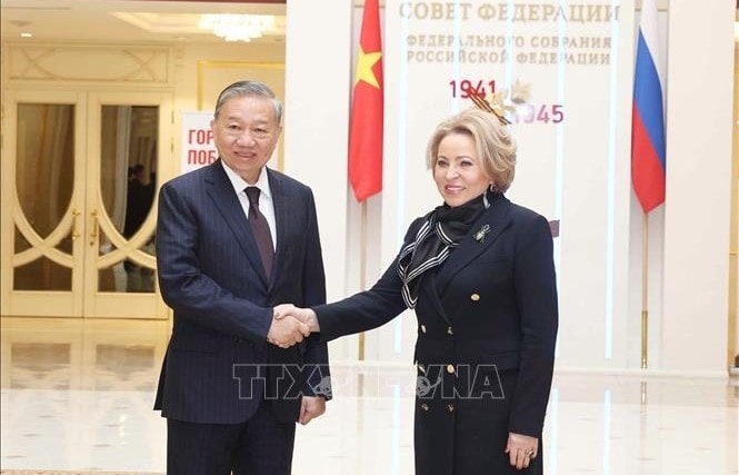 Tổng Bí thư Tô Lâm hội kiến Chủ tịch Hội đồng Liên bang, Quốc hội Liên bang Nga Valentina Matviyenko