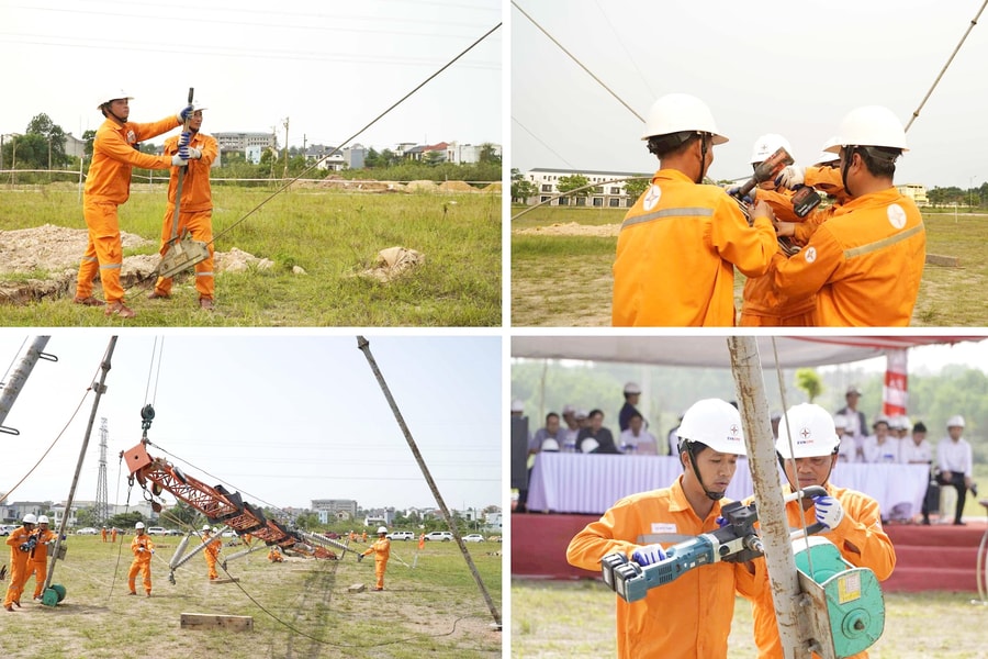 Công ty Điện lực Quảng Trị diễn tập phòng, chống thiên tai và tìm kiếm cứu nạn