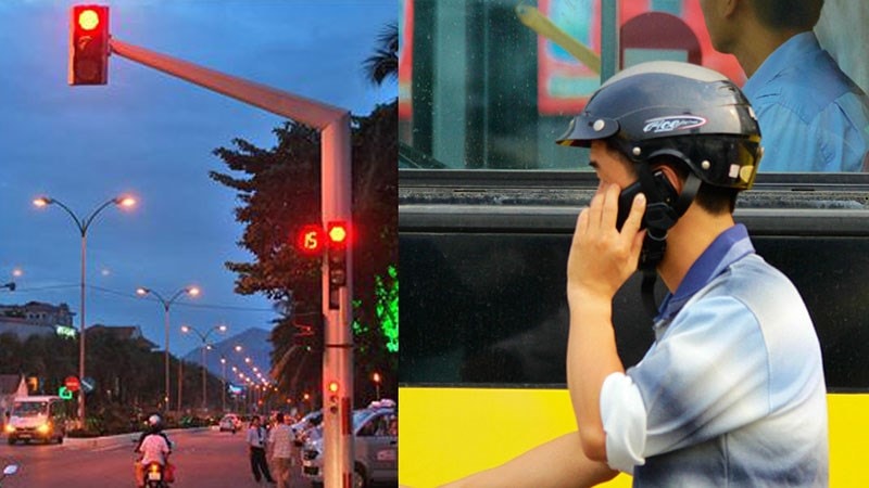 Dừng đèn đỏ có được phép sử dụng điện thoại không?