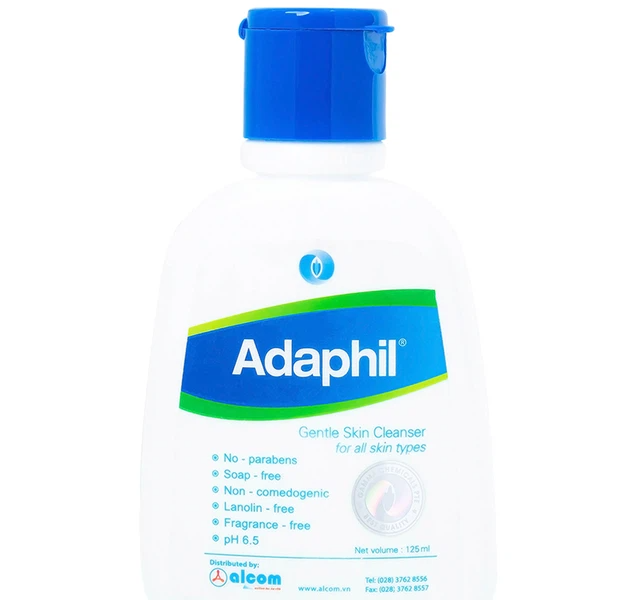 Thu hồi sữa rửa mặt Adaphil 125ml vì chứa chất ngoài công thức