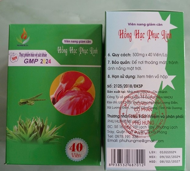 Bộ Y tế cảnh báo viên giảm cân Hồng Hạc Phục Linh chứa chất cấm nguy hại