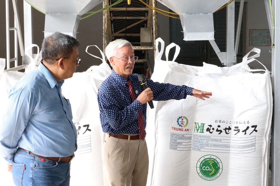 Xuất 500 tấn “Gạo Việt Xanh phát thải thấp” đầu tiên sang Nhật Bản