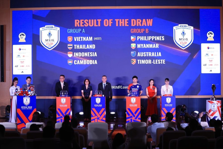 Giải bóng đá nữ Đông Nam Á 2025: Việt Nam cùng bảng với Thái Lan, Indonesia và Campuchia