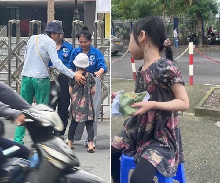 Hình ảnh nam sinh nhờ trông hộ em gái trước khi vào thi lớp 10 gây ấn tượng mạng xã hội