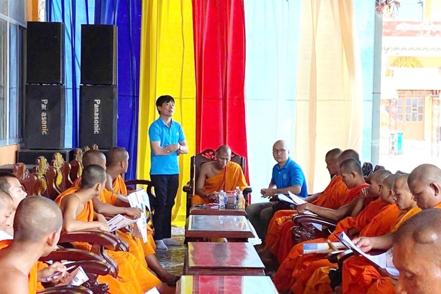 Sư sãi Khmer góp phần lan tỏa chính sách bảo hiểm xã hội