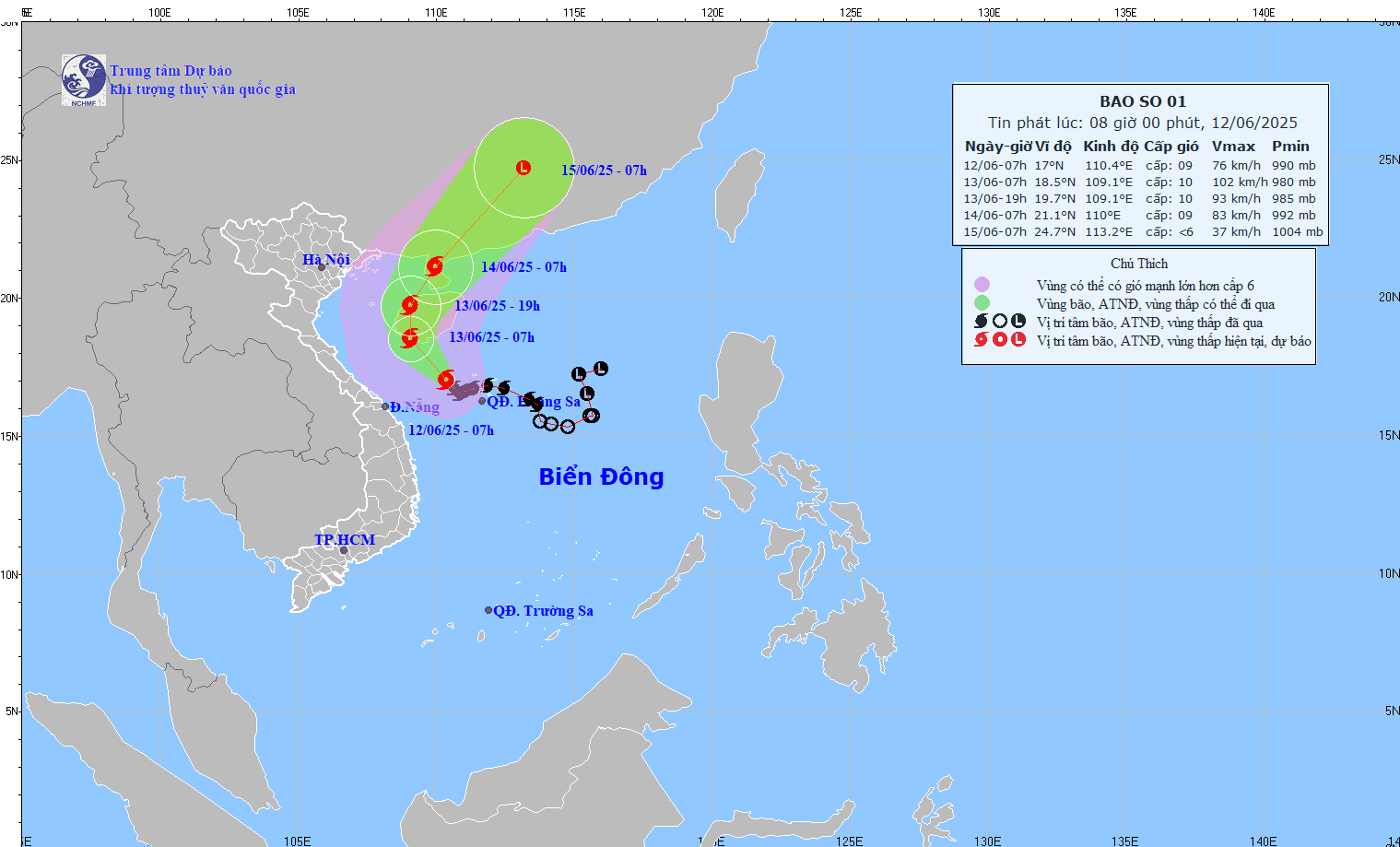 Tin bão mới nhất: Bão số 1 (Wutip) mạnh lên 2 cấp, ảnh hưởng trực tiếp trong nước