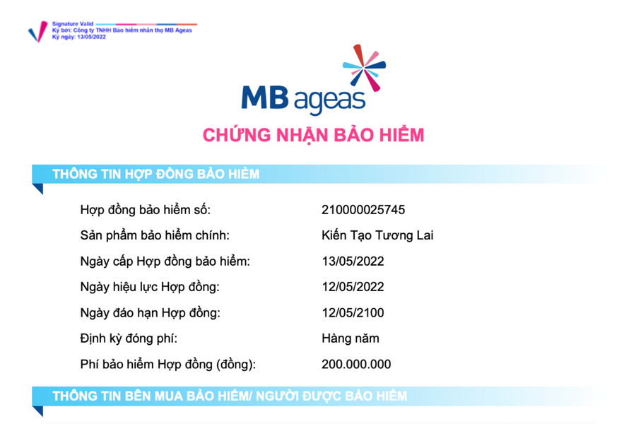 Khách hàng kiện MB Ageas Life ra toà vì cho rằng bị tư vấn không đầy đủ nên mua nhầm bảo hiểm nhân thọ