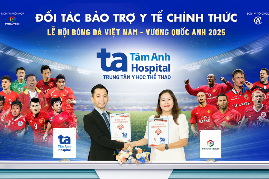 Huyền thoại Manchester Reds đến Việt Nam được Bệnh viện Tâm Anh chăm sóc y tế