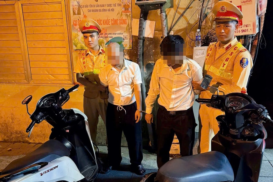 Cảnh sát giao thông Hà Nội kịp thời phát hiện, bắt giữ các đối tượng trộm cắp tài sản