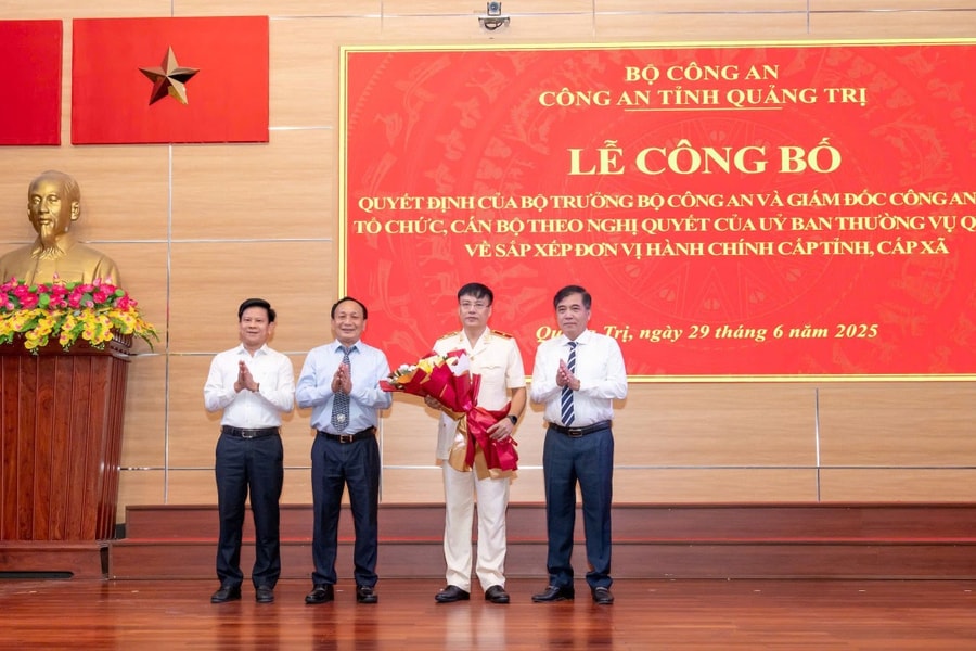 Công an tỉnh Quảng Trị công bố thành lập 78 Công an phường, xã, đặc khu