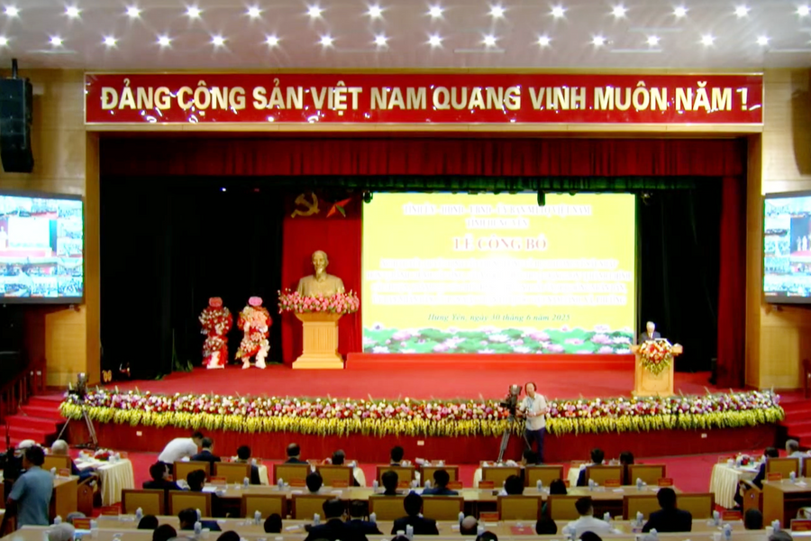 Lễ Công bố Nghị quyết sáp nhập đơn vị hành chính tỉnh Hưng Yên