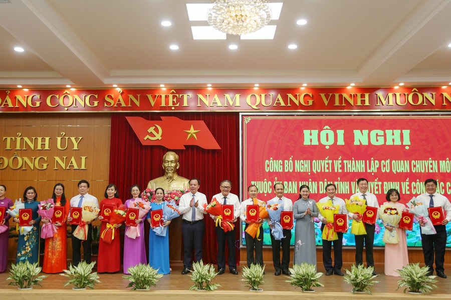 Đồng Nai công bố danh sách lãnh đạo các sở, ngành