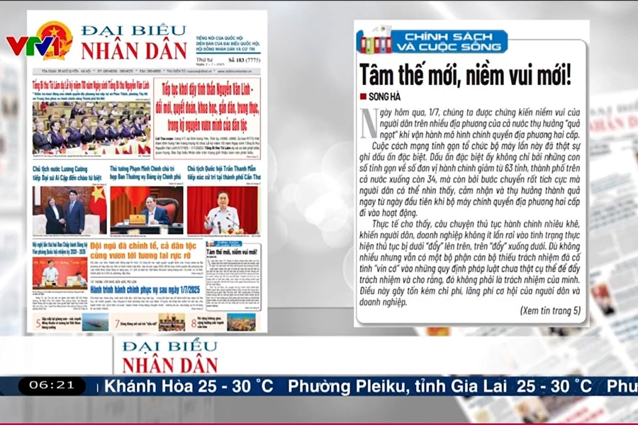 Điểm báo VTV1: Tâm thế mới, niềm vui mới!