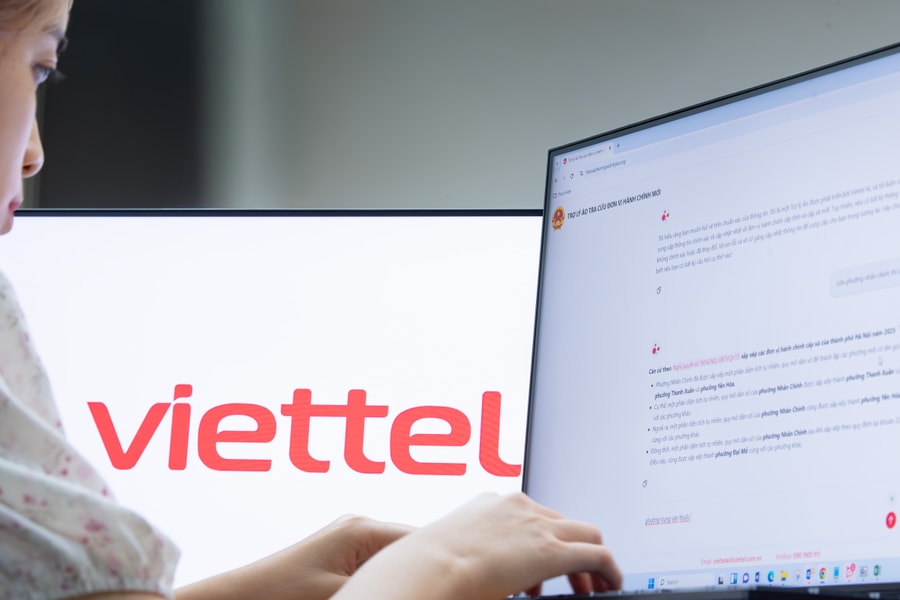 Người dân tra cứu đơn vị hành chính mới bằng Trợ lý AI của Viettel