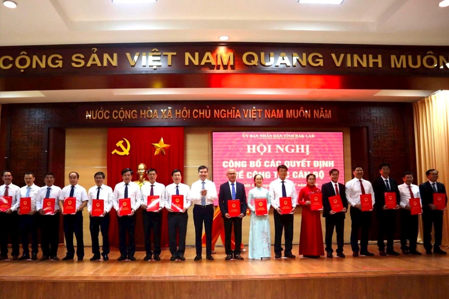 Đắk Lắk: Công bố quyết định bổ nhiệm lãnh đạo các sở, ban, ngành