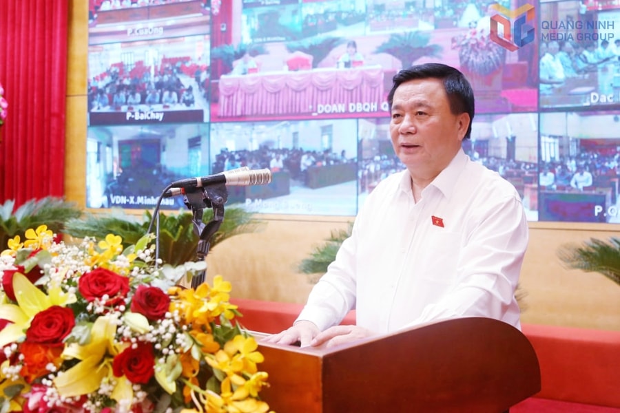 Giám đốc Học viện Chính trị Quốc gia Hồ Chí Minh, Chủ tịch Hội đồng Lý luận Trung ương Nguyễn Xuân Thắng tiếp xúc cử tri Quảng Ninh