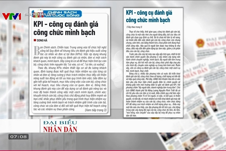 Báo chí toàn cảnh VTV1: KPI - công cụ đánh giá công chức minh bạch