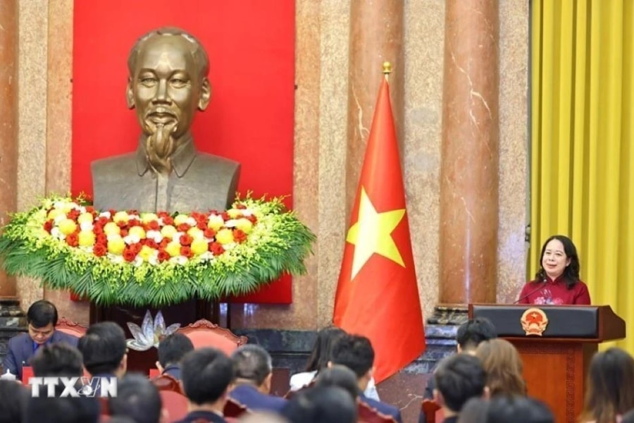 Phó Chủ tịch nước Võ Thị Ánh Xuân gặp mặt đại biểu tham gia Diễn đàn Trí thức trẻ Việt Nam toàn cầu lần thứ 6