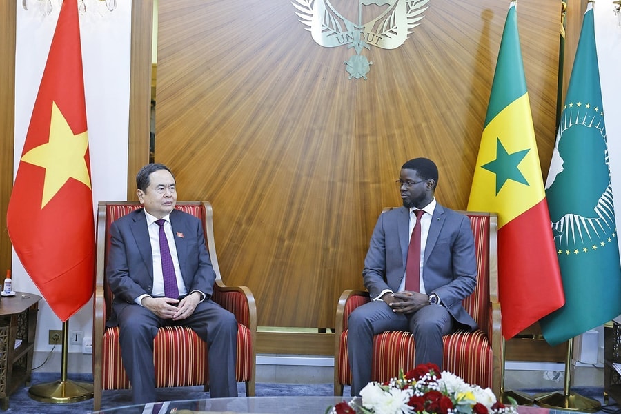 Chủ tịch Quốc hội Trần Thanh Mẫn hội kiến Tổng thống Senegal Bassirou Diomaye Faye