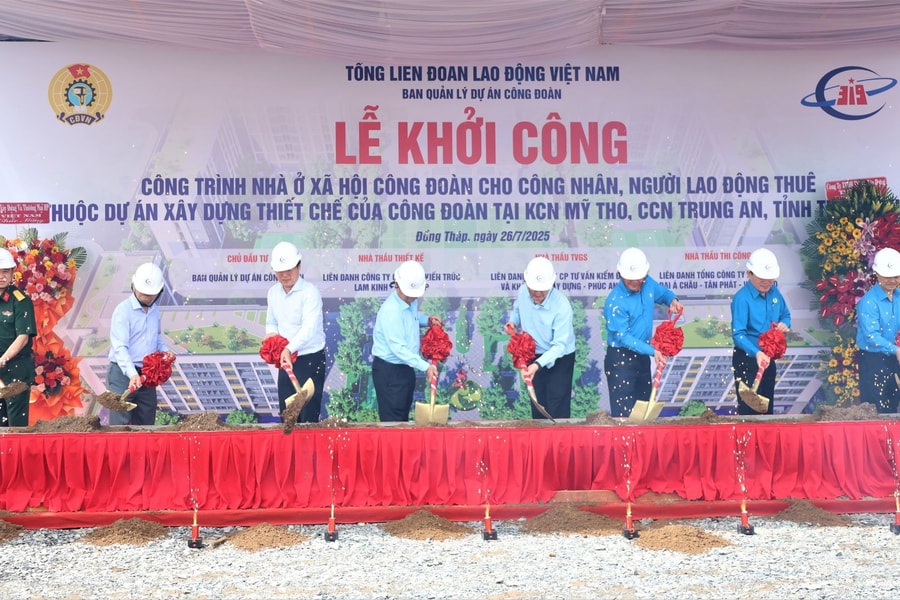 Khởi công dự án nhà ở xã hội công đoàn tại Đồng Tháp
