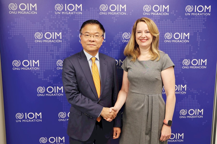 Phó Thủ tướng Chính phủ Lê Thành Long gặp Tổng Giám đốc Tổ chức di cư quốc tế