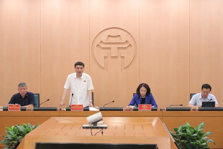 Chủ nhiệm Ủy ban Văn hóa và Xã hội Nguyễn Đắc Vinh làm việc với UBND TP. Hà Nội