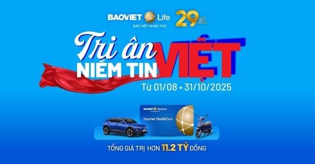 Bảo Việt Nhân Thọ “Tri ân Niềm Tin Việt” - Gia tăng quyền lợi bảo vệ, cơ hội trúng VinFast VF6
