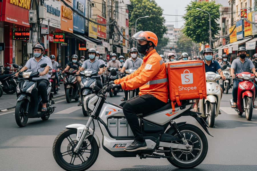 Doanh số kho hàng tập trung chủ yếu ở Hà Nội và TP. Hồ Chí Minh: Shopee chuẩn bị kế hoạch nào cho cuộc chuyển đổi sang xe điện?