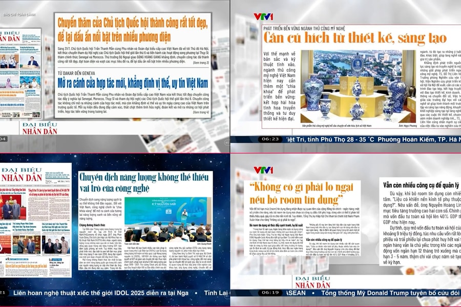 Tổng hợp Điểm báo VTV1 tuần từ ngày 28/7 - 03/8/2025