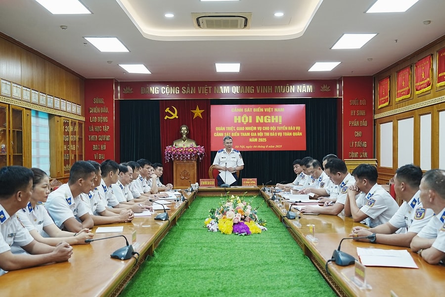 Cảnh sát biển Việt Nam quyết tâm giành thành tích cao tại Hội thi công nhận danh hiệu báo vụ toàn quân năm 2025