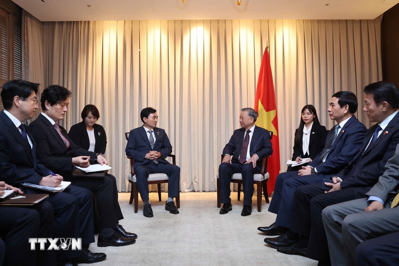 Tổng Bí thư Tô Lâm tiếp Chủ tịch Nhóm Nghị sỹ hữu nghị Hàn Quốc - Việt Nam