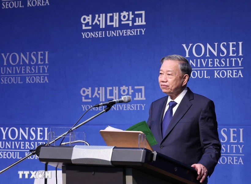 Tổng Bí thư Tô Lâm phát biểu tại Đại học Yonsei về tăng cường quan hệ Việt-Hàn