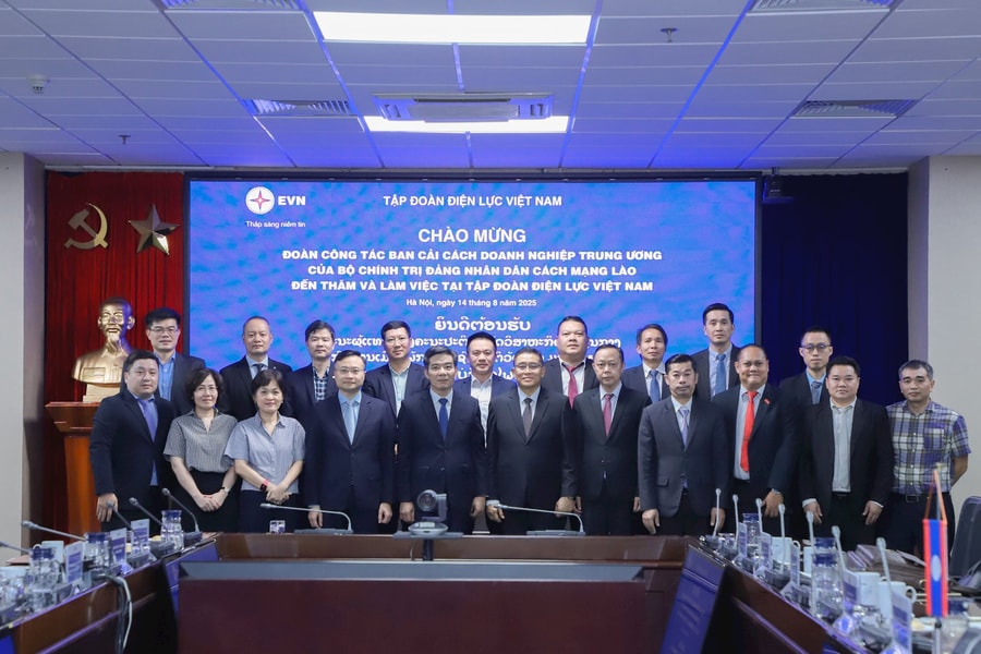 EVN làm việc với đoàn công tác Ban Cải cách doanh nghiệp Trung ương Lào