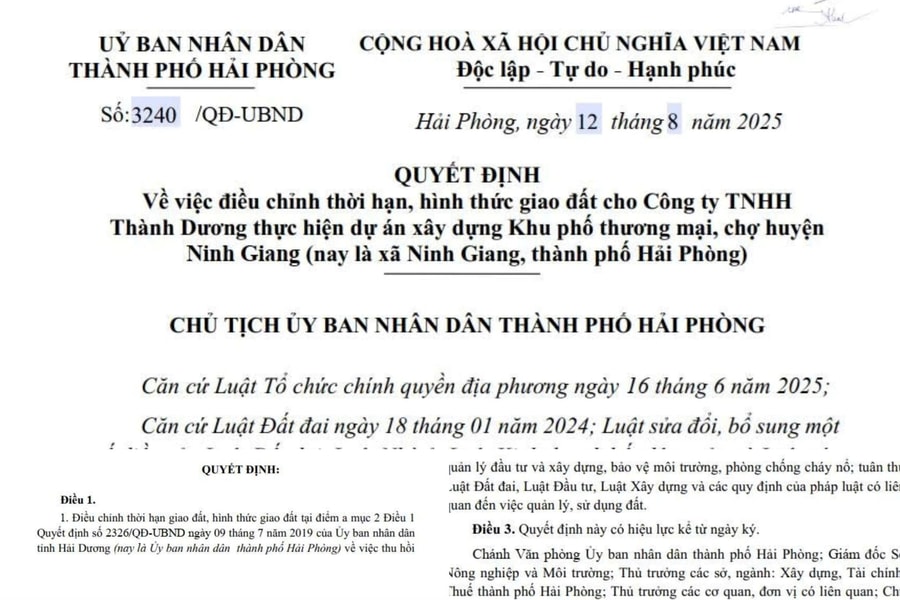 Hải Phòng: Giám sát chặt chẽ việc thực hiện dự án Khu phố Thương Mại, chợ Ninh Giang