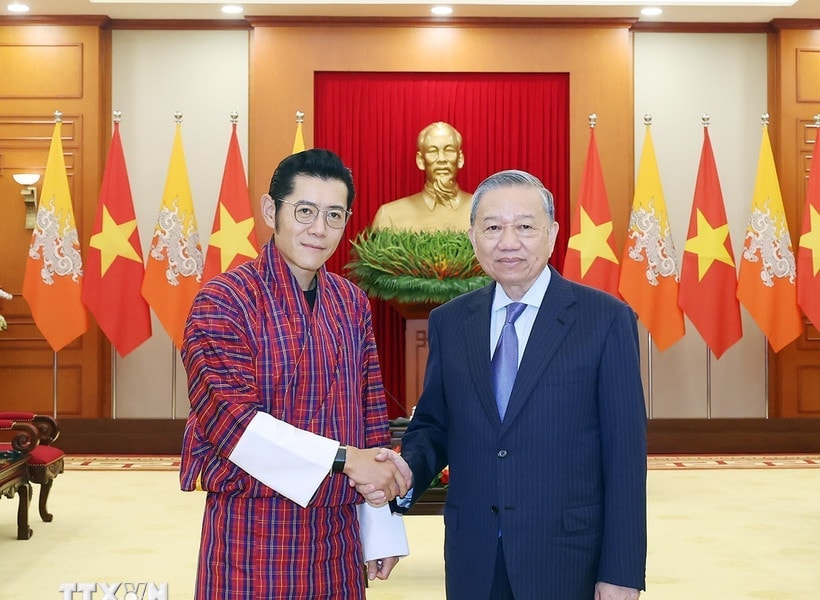 Tổng Bí thư Tô Lâm tiếp Quốc vương Bhutan