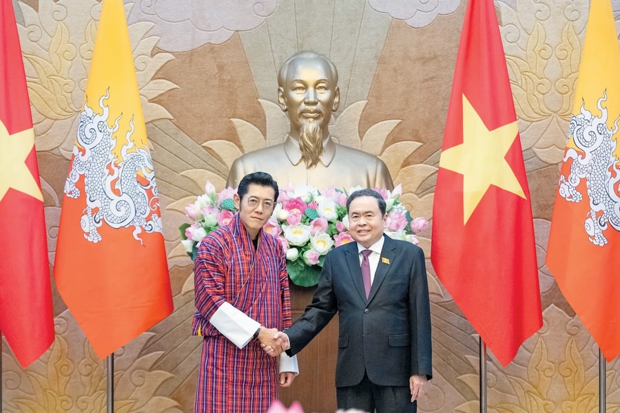 Chủ tịch Quốc hội Trần Thanh Mẫn hội kiến Quốc vương Bhutan